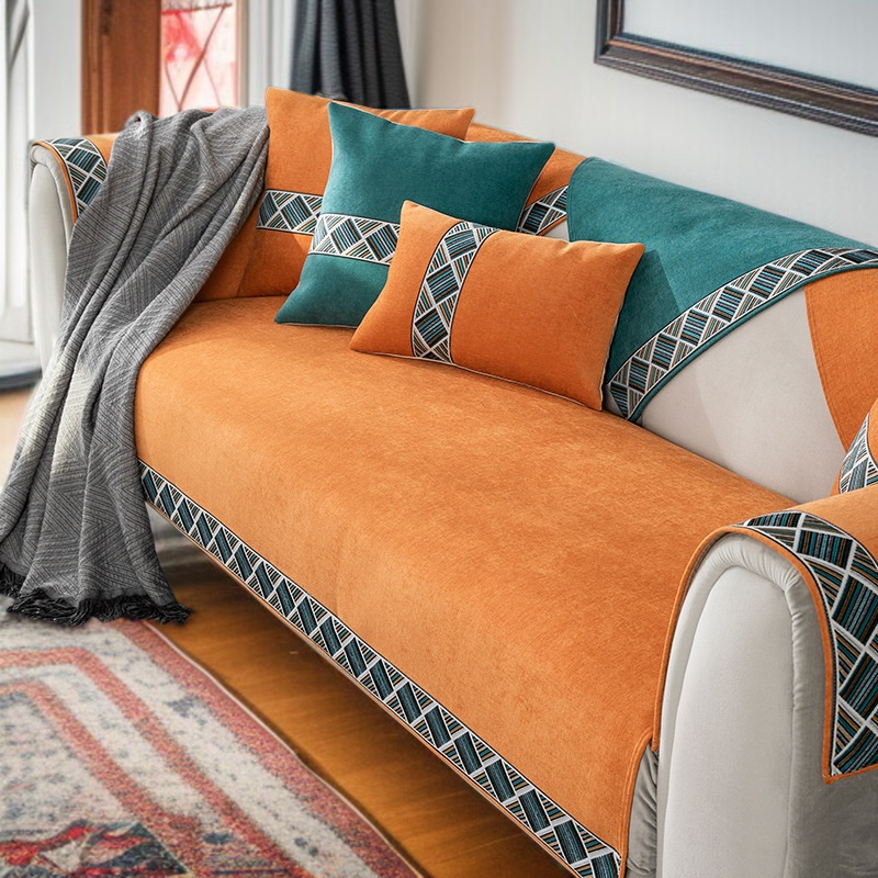 코셔니얼 소파 쿠션 사계절 공용 미끄럼 방지 소파 커버 북유럽 심플 시트 커버 천 타월