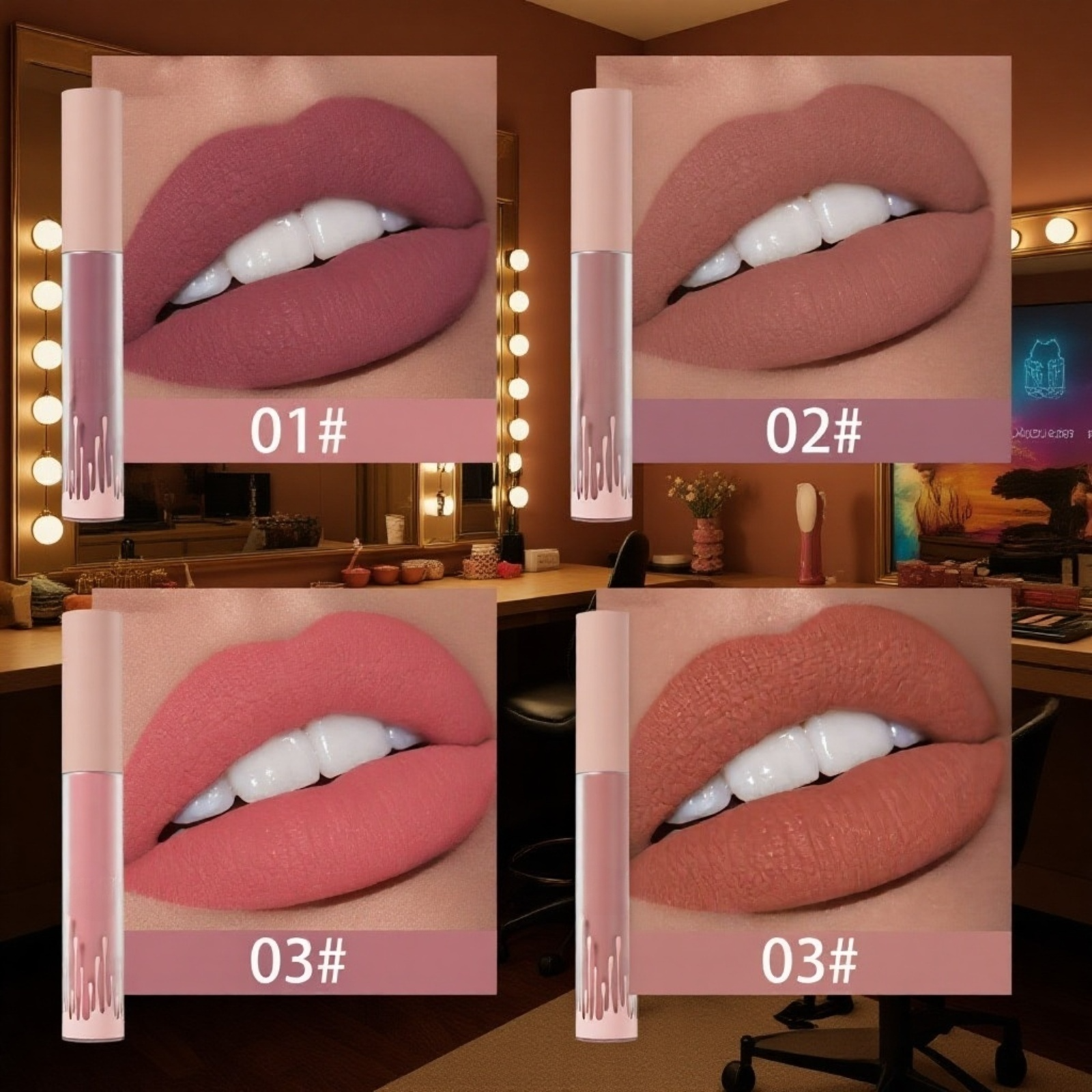 落ちにくい防水リップスティックのアップ写真