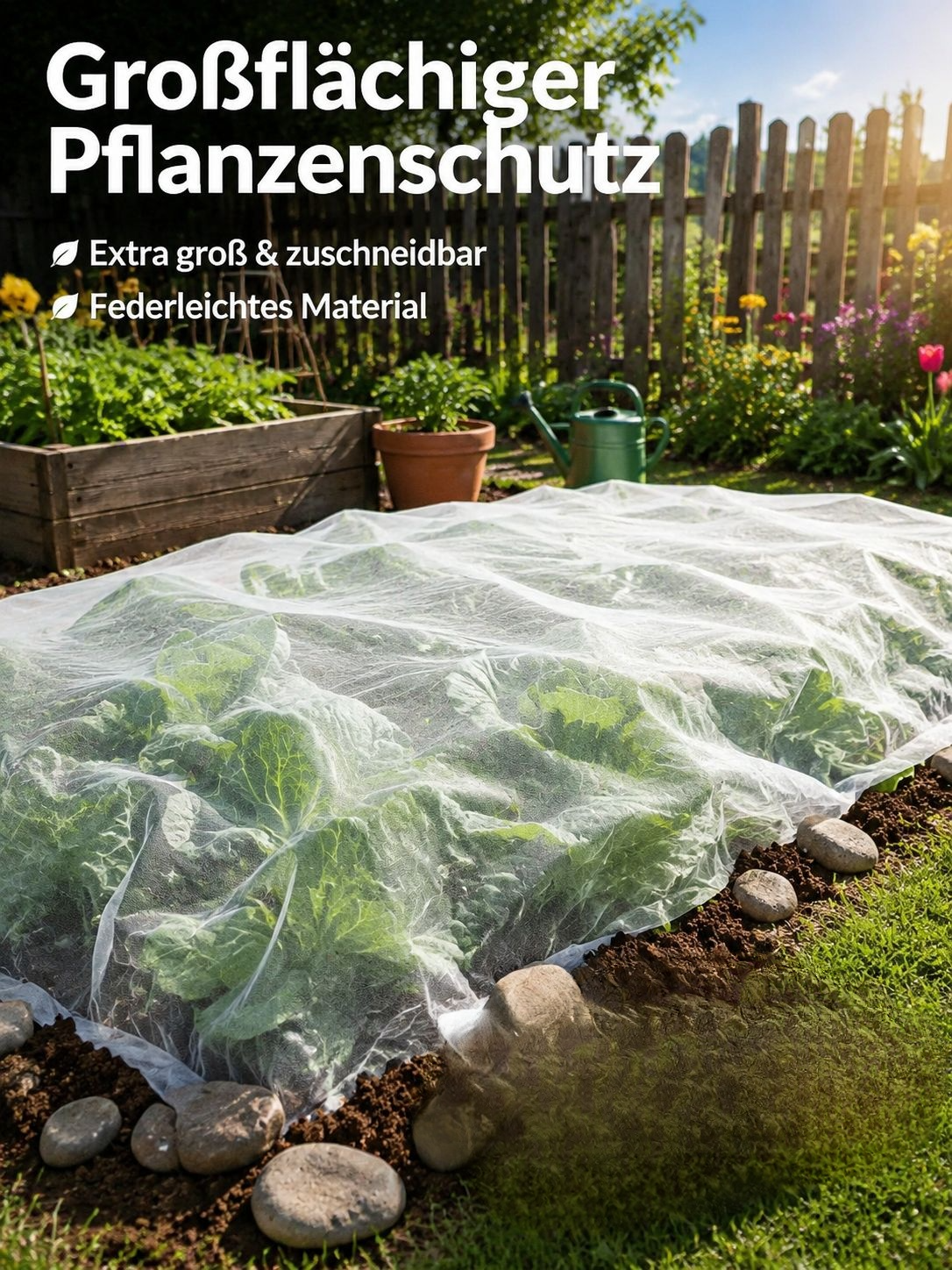 Schutznetz für Gewächshaus und Garten