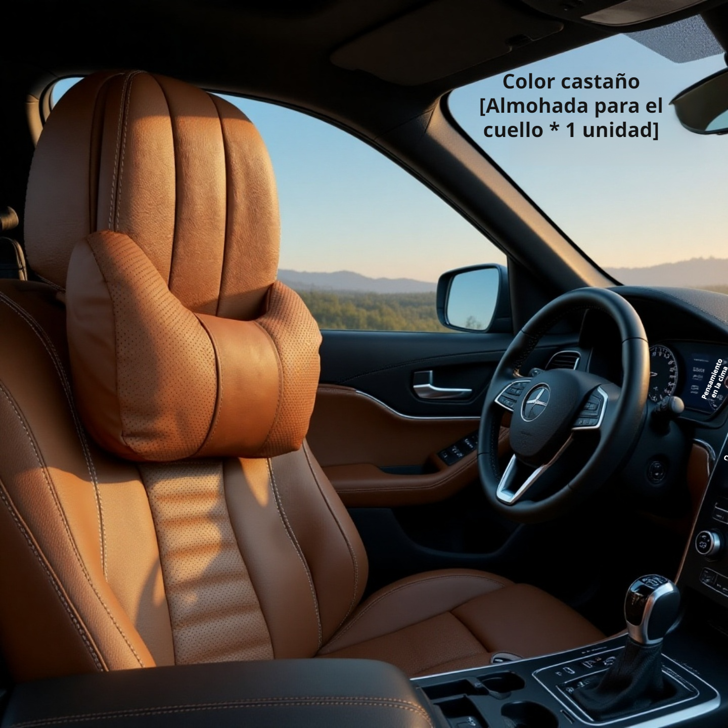 Set de almohadas para asiento de coche Kasdon, soporte para cuello y lumbar, 5 piezas