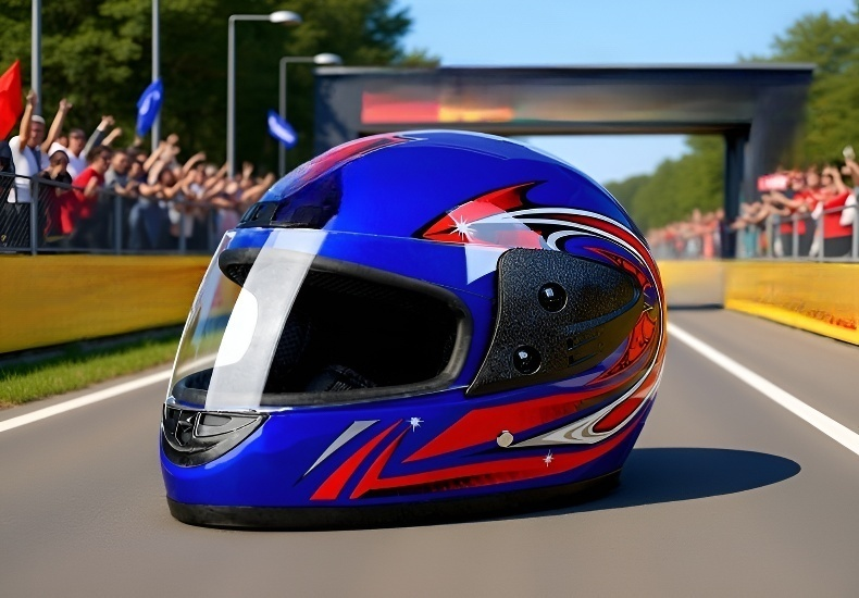 Sistema de cierre seguro del casco integral para motocicleta