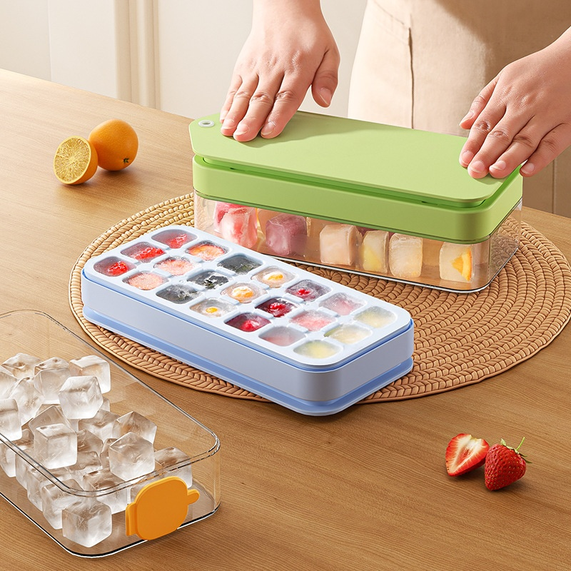 Fill with water and press the ice tray