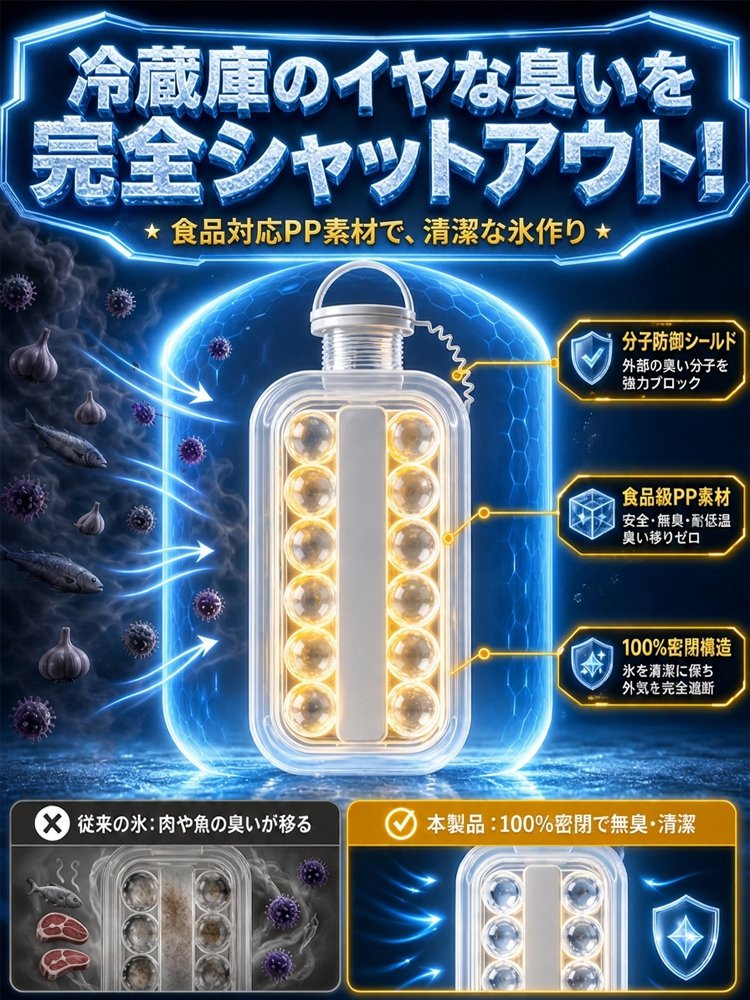 【いつでも簡単に氷作り】2WAY折りたたみ式氷作りボトル