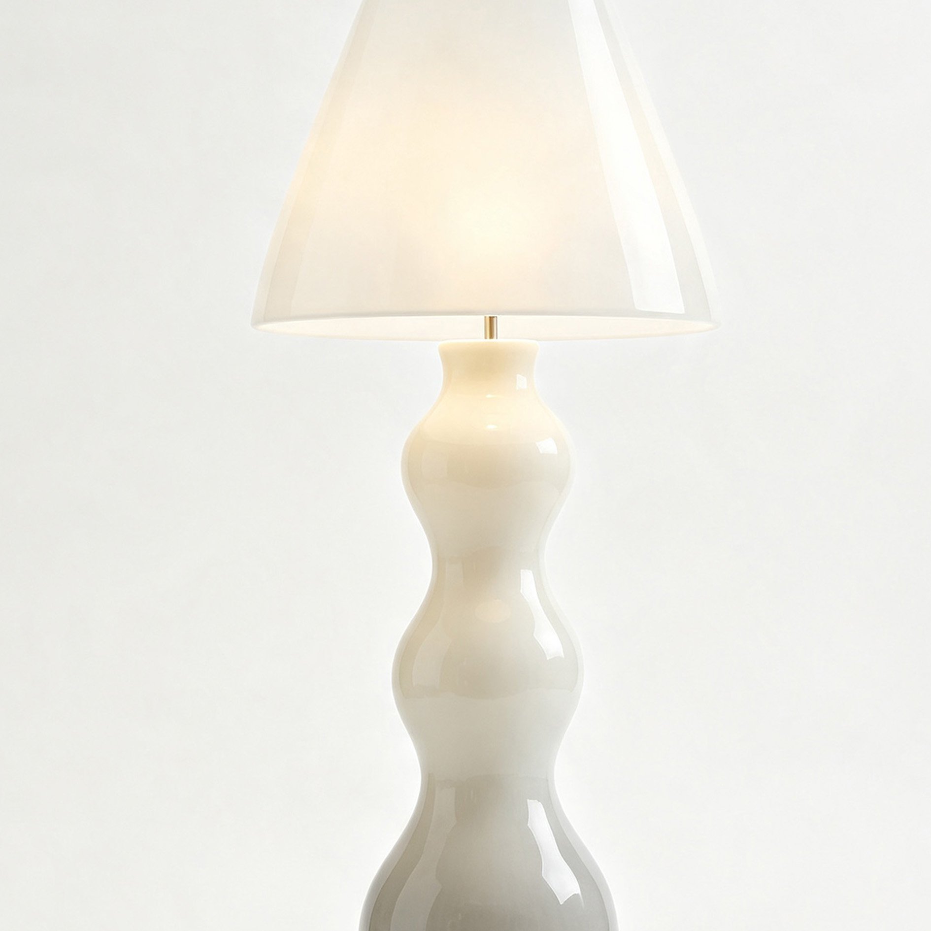 Gradient Soft Light Ceramic Floor Lamp in modern living room