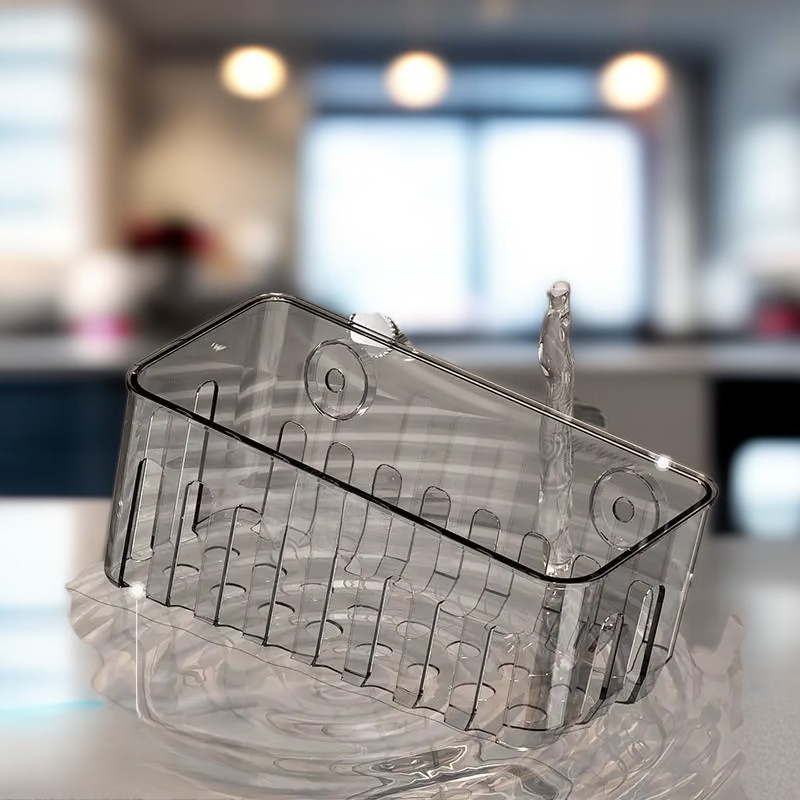 Wielofunkcyjny organizer na zlew na przyssawki, bez gwoździ, przenośny, ekologiczny