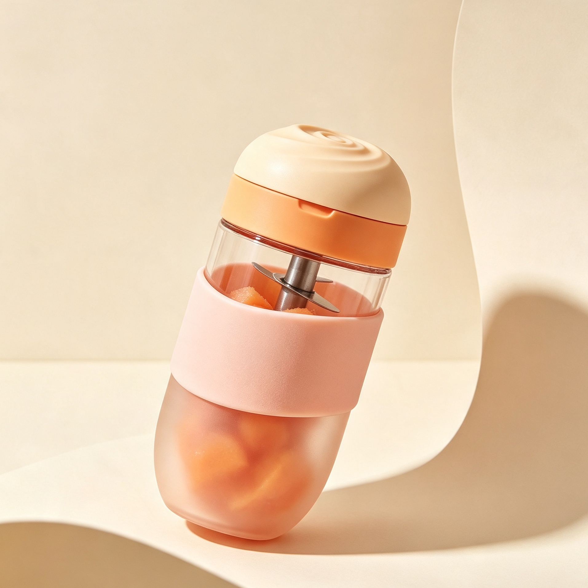 Personal blender cup with detachable blade design