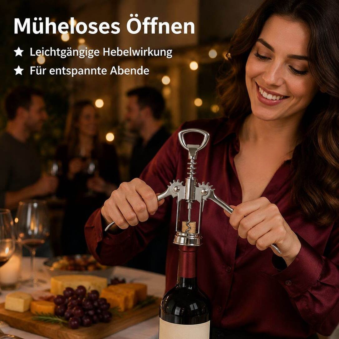 Multifunktionaler Weinöffner aus Zinklegierung für Familienfeiern