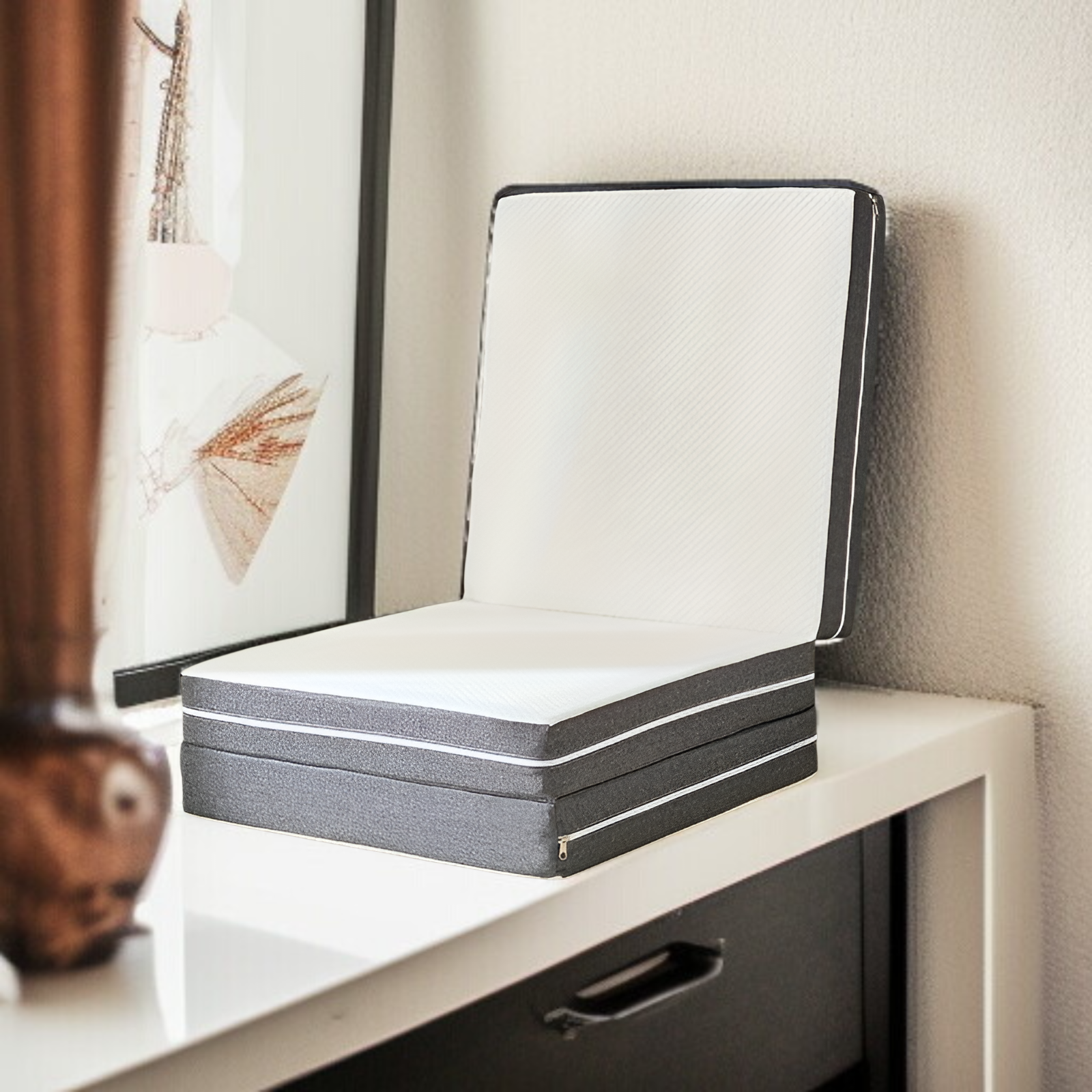 三つ折りマットレス、メモリーフォーム折りたたみマットレス、フロア折りたたみベッドクッション、圧縮マットレス