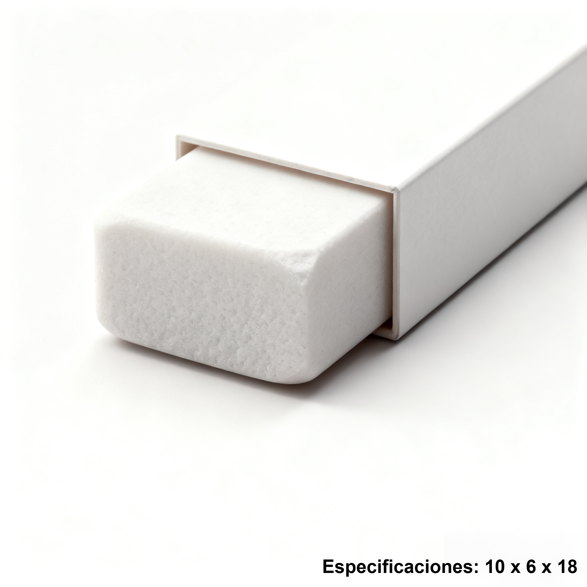 Efecto de borrado limpio con goma de borrar nano