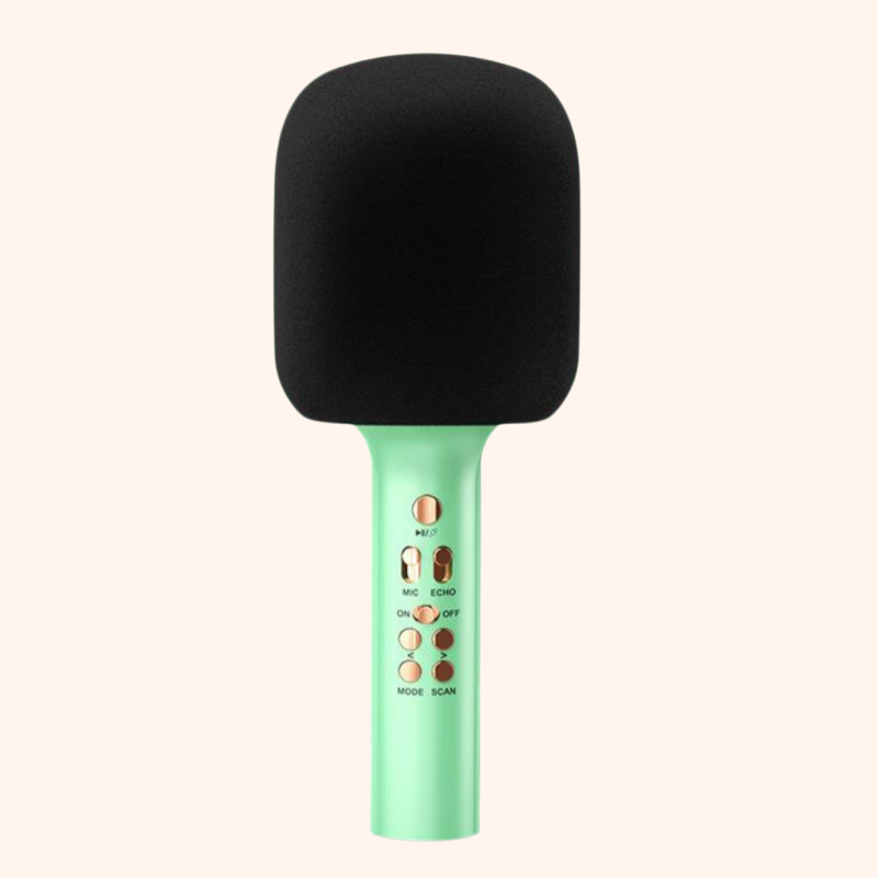 Microphone à condensateur sans fil bluetooth, microphone de chant, audio intégré, téléphone portable