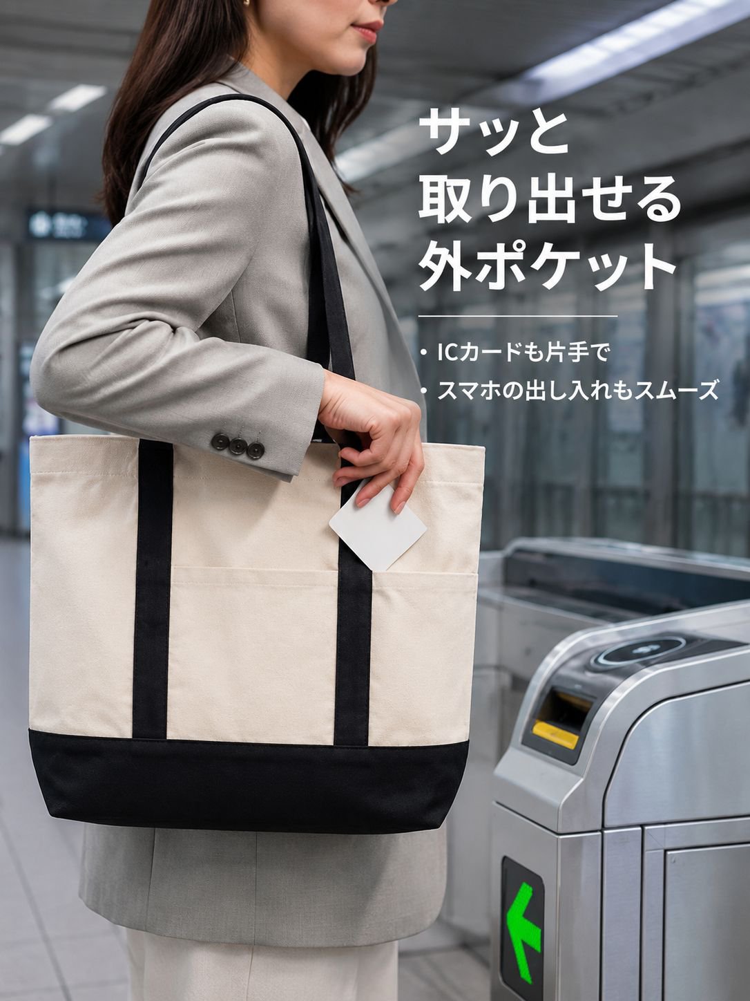 ファッションコーデに合わせやすいトートバッグ