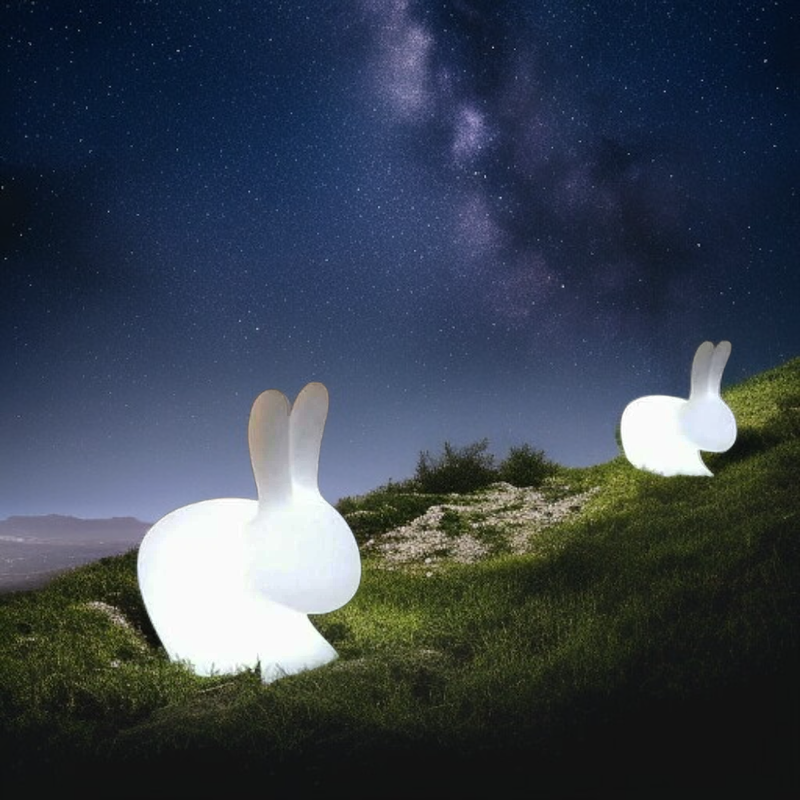  Lámpara de jardín en forma de conejo, luz ambiental para exteriores, decoración de jardín
