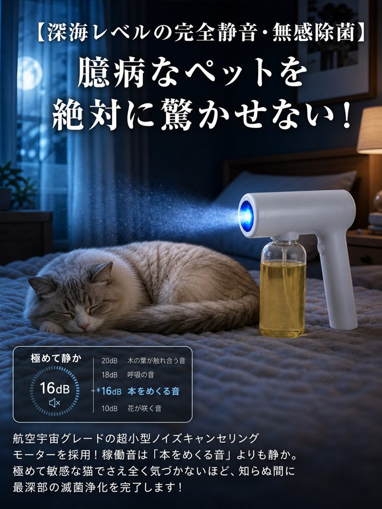 ナノブルーライト・プロバイオティクス配合除菌消臭スプレー