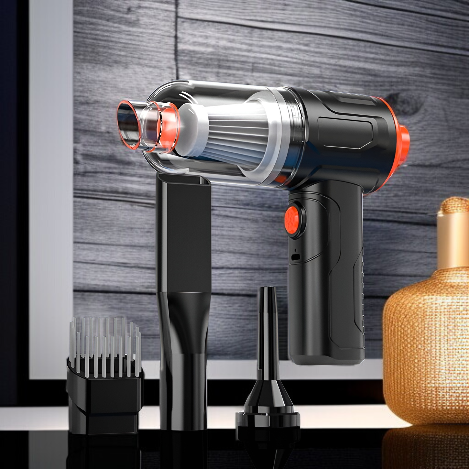 휴대용 청소기 브러쉬리스 차량용 청소기 무선충전 미니청소기