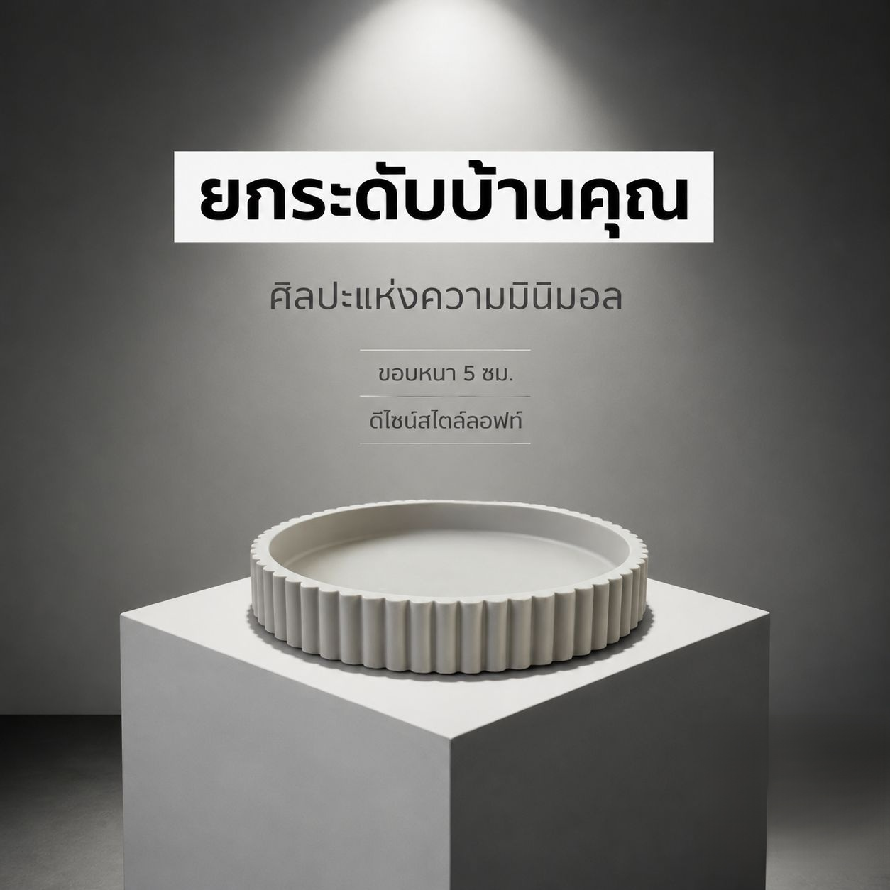 ถาดทรงกลมสไตล์โมเดิร์น โต๊ะกาแฟ ที่เก็บของและของตกแต่งบ้าน