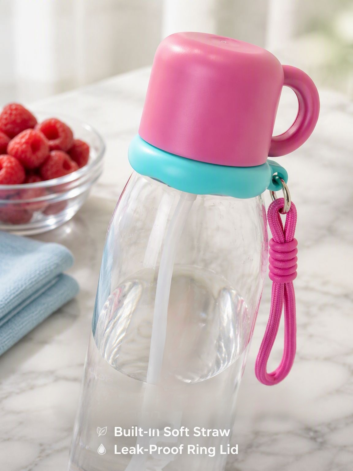 Outdoor sports water bottle with durable design