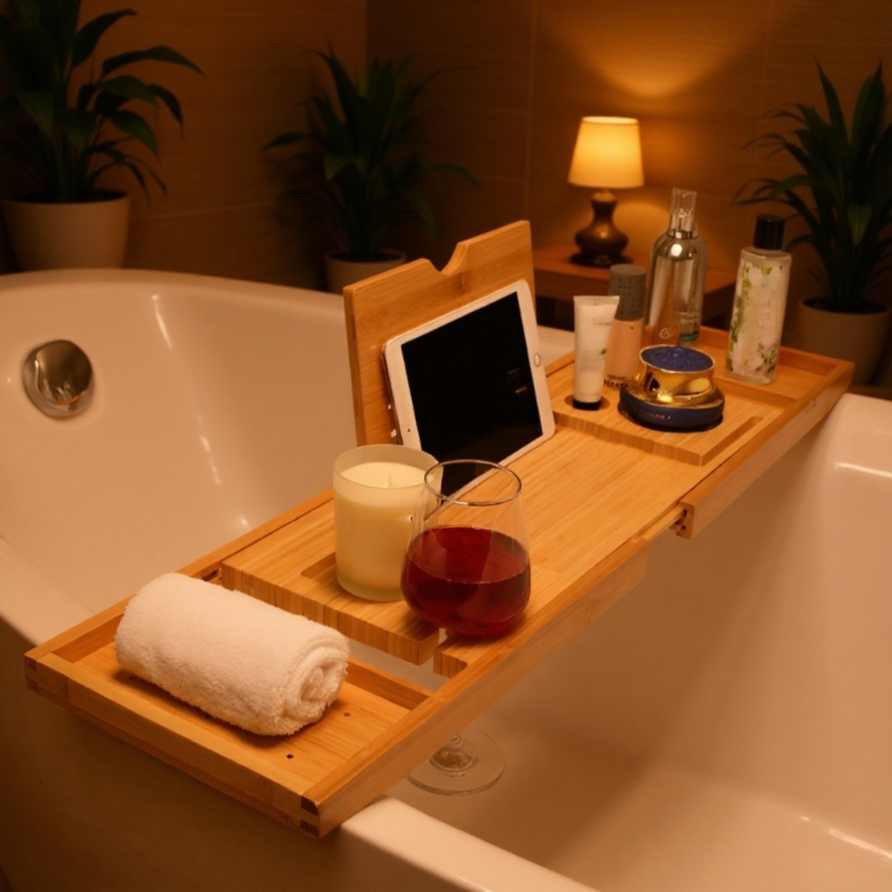 多機能伸縮式滑り止めバスタブラック