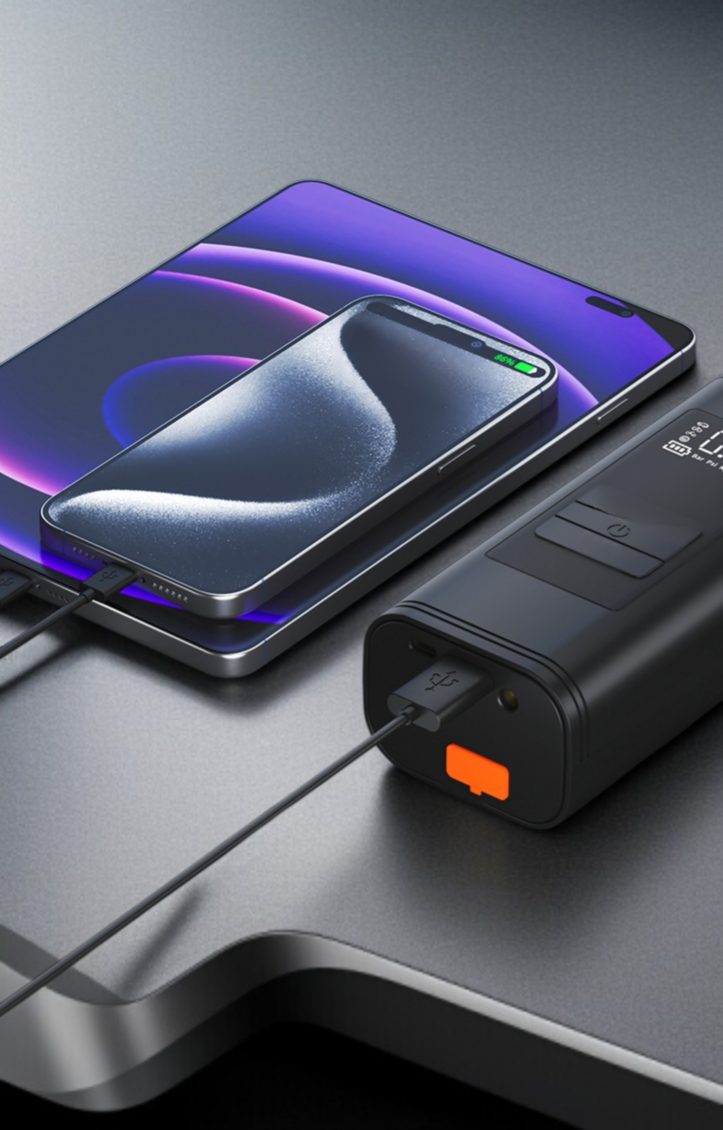 Innovative Autoluftpumpe für unterwegs