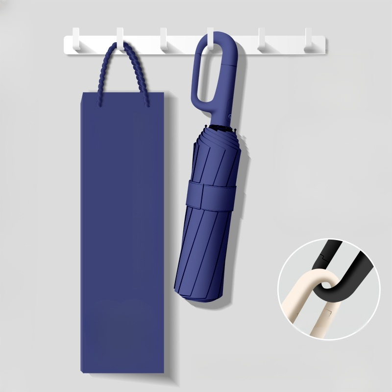 Vollautomatischer faltbarer Sonnenschutz-Regenschirm für Sonne und Regen mit Ringverschluss