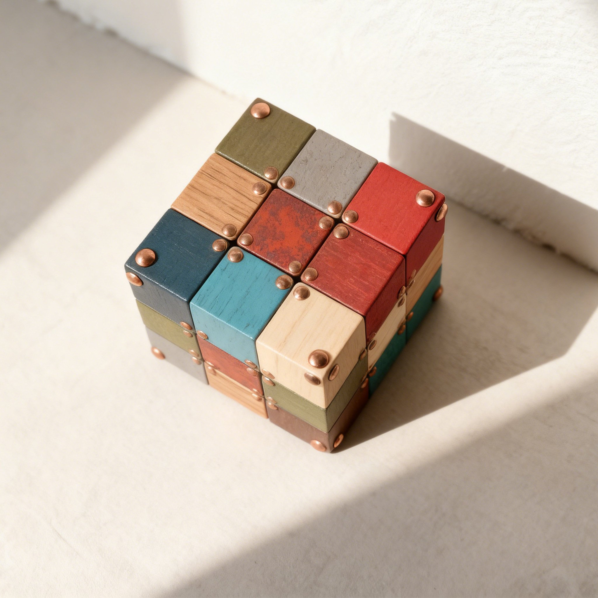 เด็กเล่นของเล่นไม้ลูกบาศก์ (แพ็ค 4 ชิ้น)