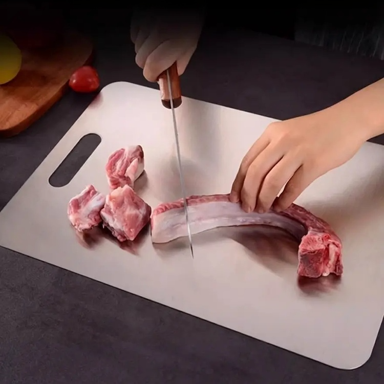 【カビ知らず】厚手304抗菌ステンレスまな板