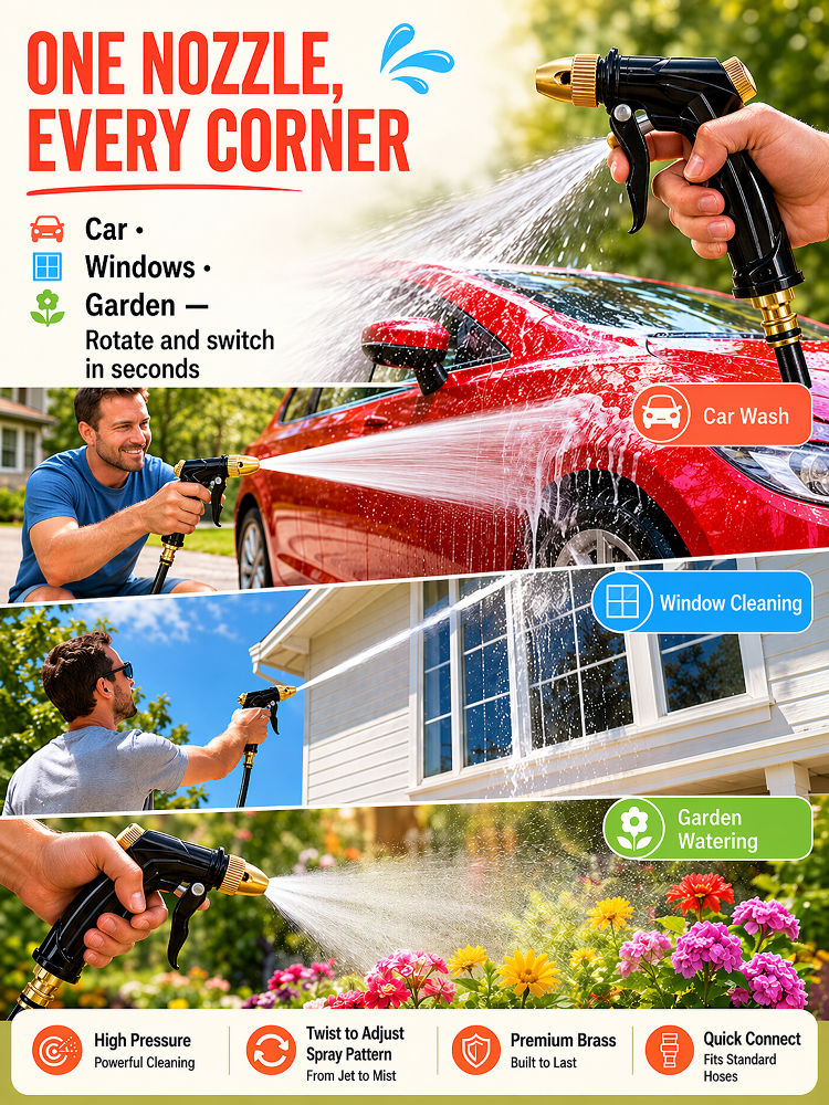 All-in-One High Pressure Cleaning Water Gun