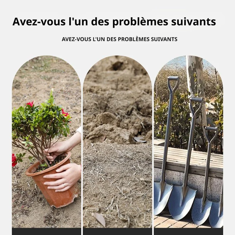 Outil de désherbage manuel en acier inoxydable pour jardinage