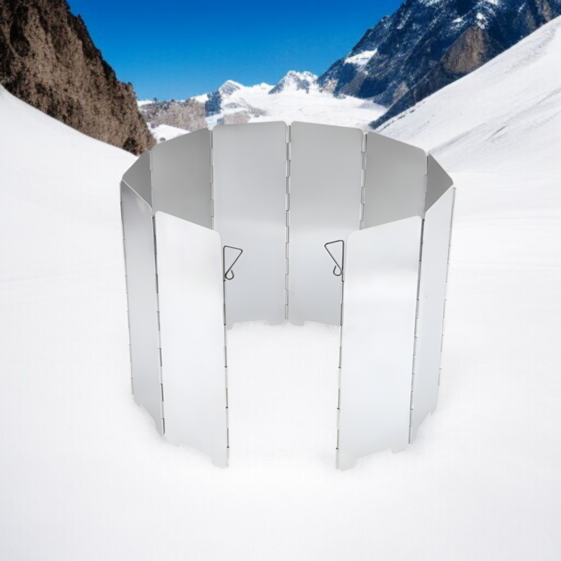 新しい超薄型アウトドアカセットストーブ風防焚き火防風超軽量188gキャンプエンクロージャーガス防風リング超軽量アルミ合金折りたたみ式ラッチと収納バッグ付き