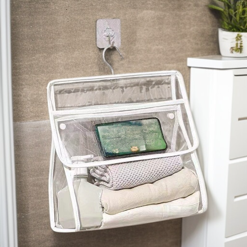 حقيبة تعليق مقاومة للماء متعددة الاستخدامات للحمام لتخزين الملابس والهاتف المحمول