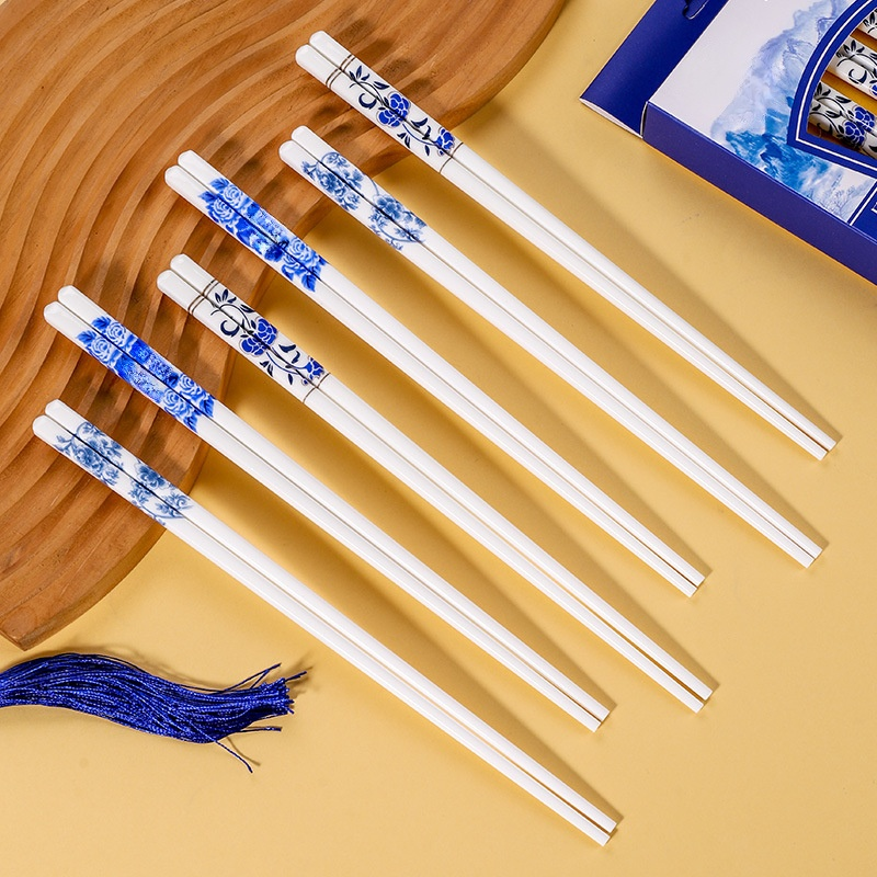 Blue and White Porcelain Chopstick Set