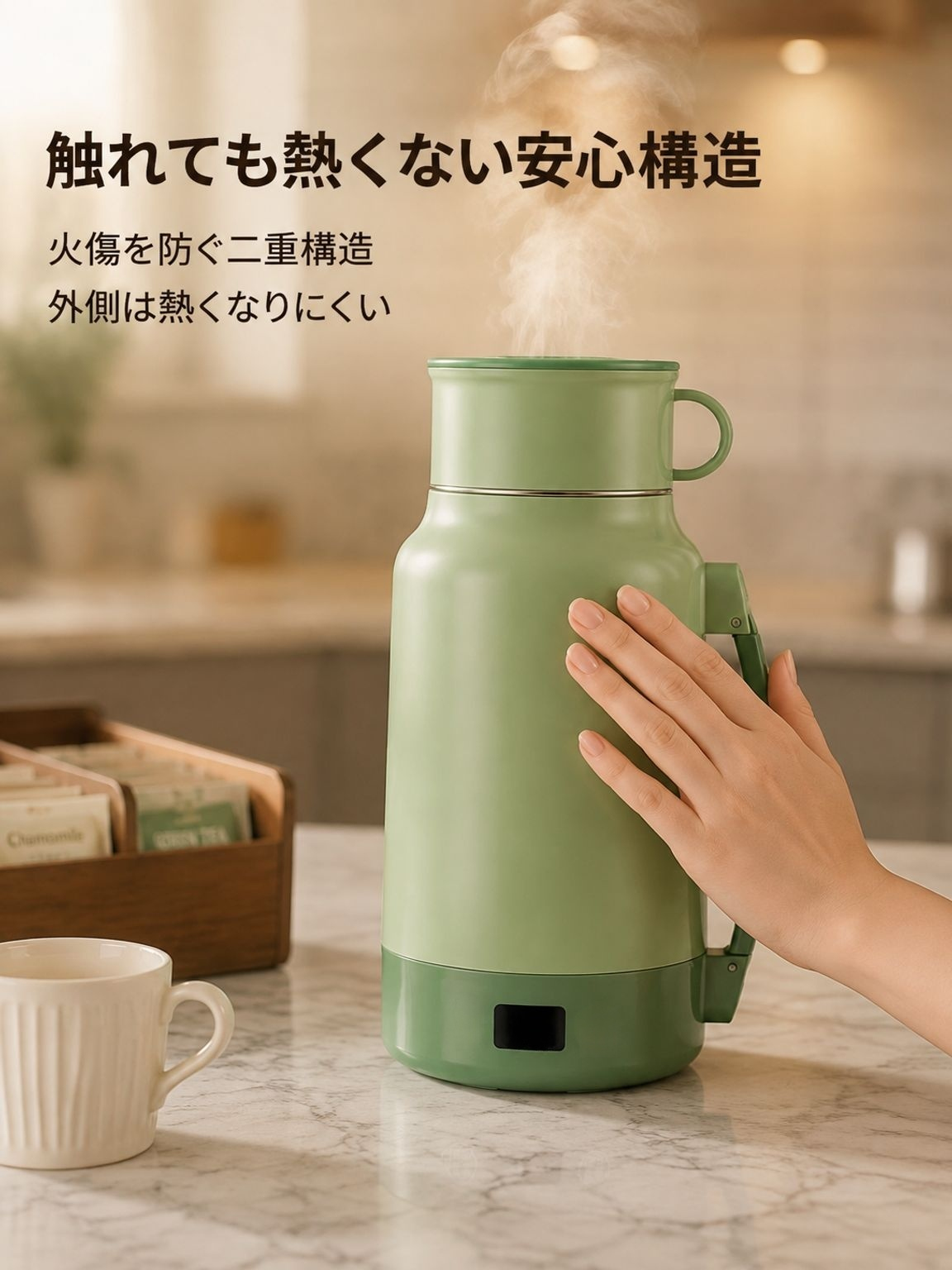 多段階温度調節電気ポット、長時間保温