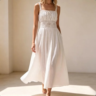 Verspieltes französisches Kleid mit feinen Details