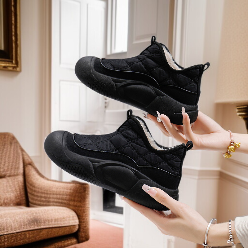 여학생 패션 면화 기모 통굽 보온 부츠 캐주얼 면화