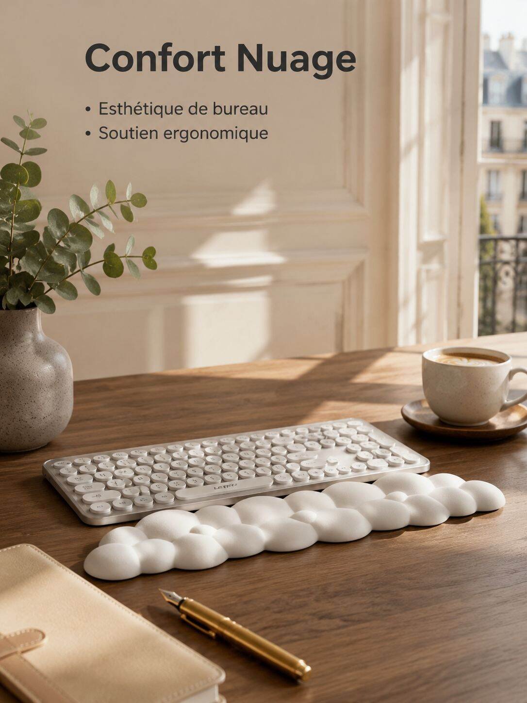 Repos-poignet clavier en forme de nuage