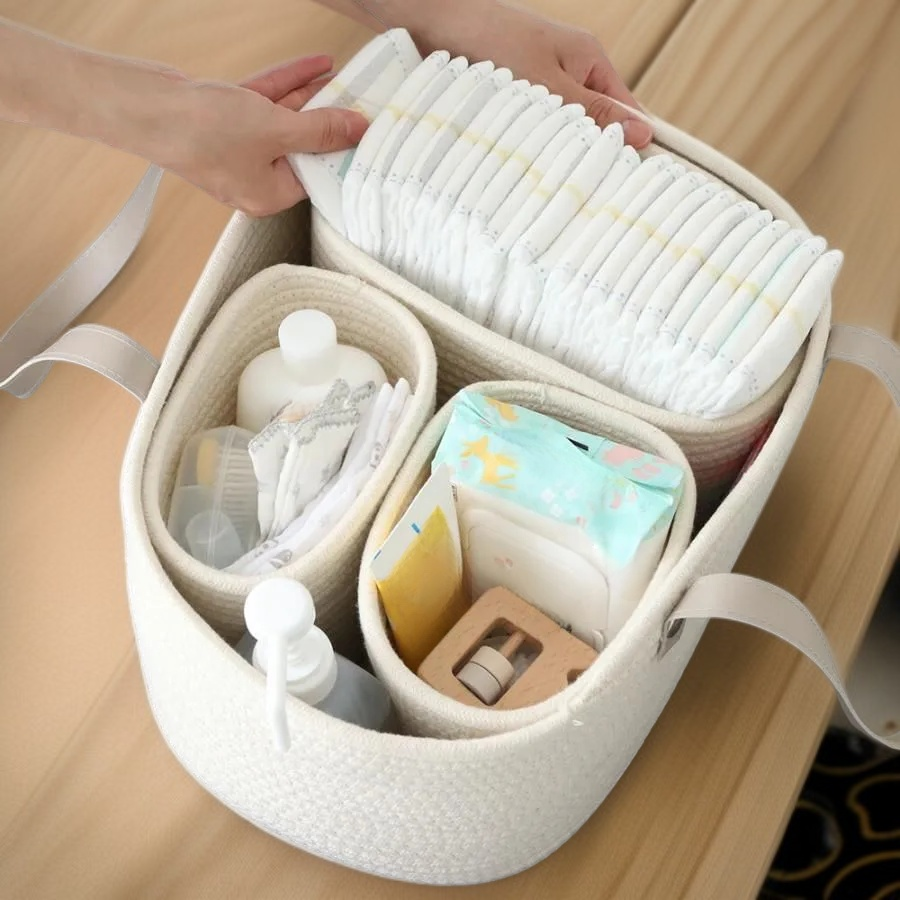 丈夫な手編みバスケット