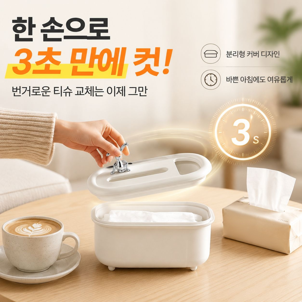 다기능 티슈박스 수납함 가정용 거실 탁상 리모컨 보관함