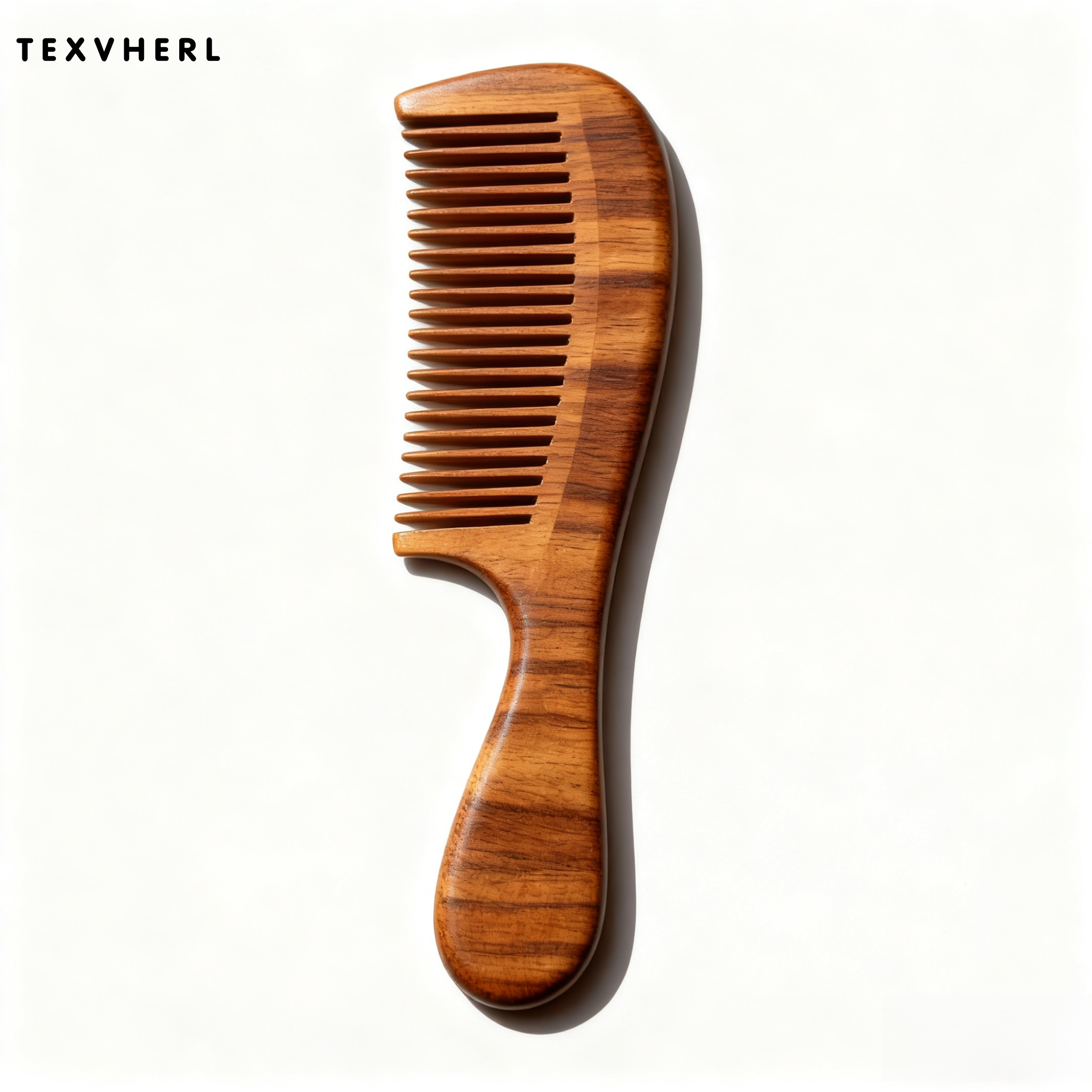 หวีไม้พีช หวีไม้ทั้งชิ้น หวีไม้ธรรมชาติ (3 ชิ้น)