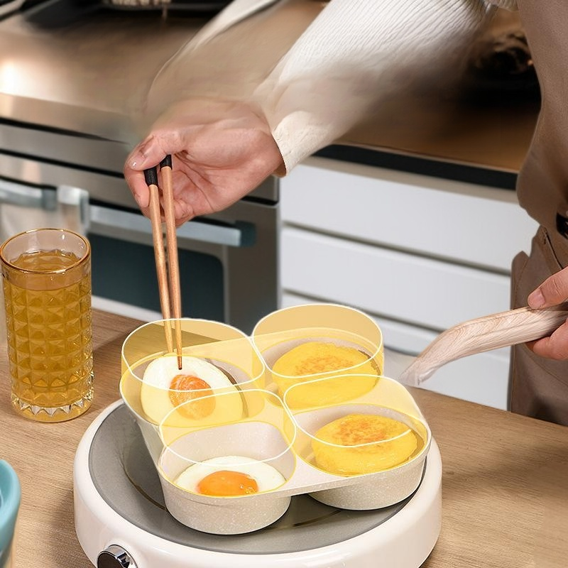 مقلاة إفطار غير لاصقة لتحضير البرغر والبيض، أداة منزلية متعددة الوظائف