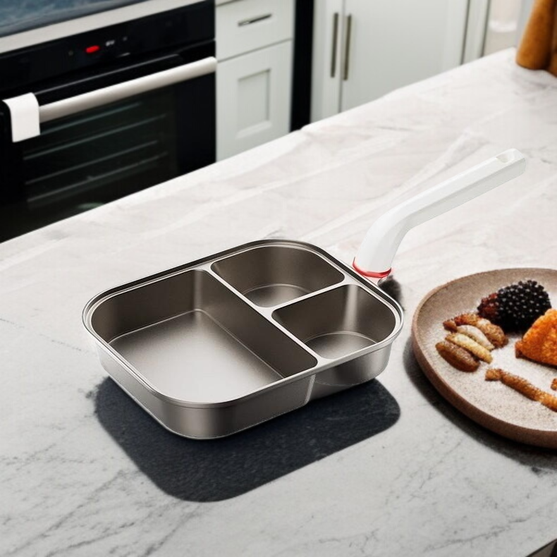 Multifunctional Titanium 3-in-1 Non-Stick Thickened Breakfast Pan