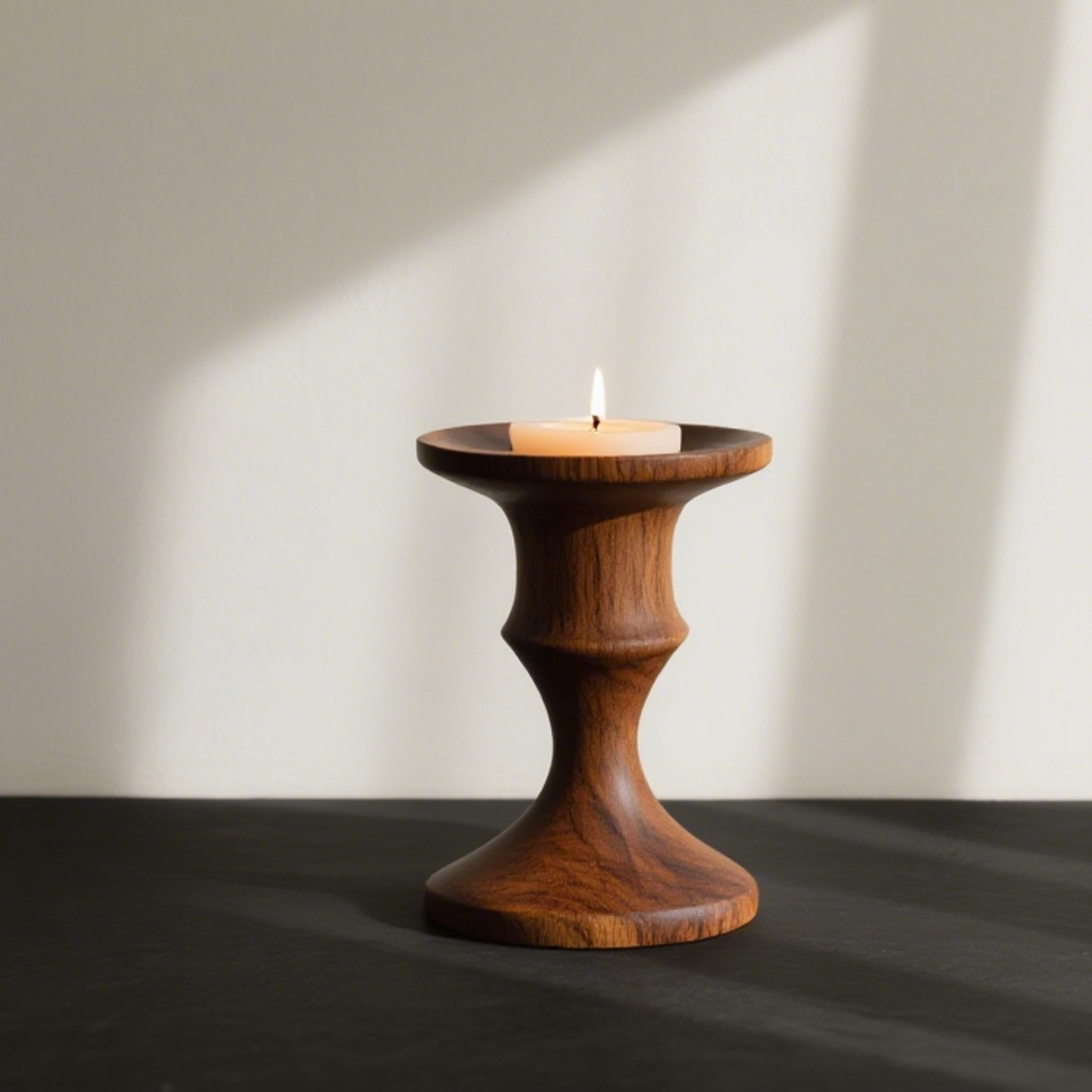 木製キャンドルホルダーセット（4点）