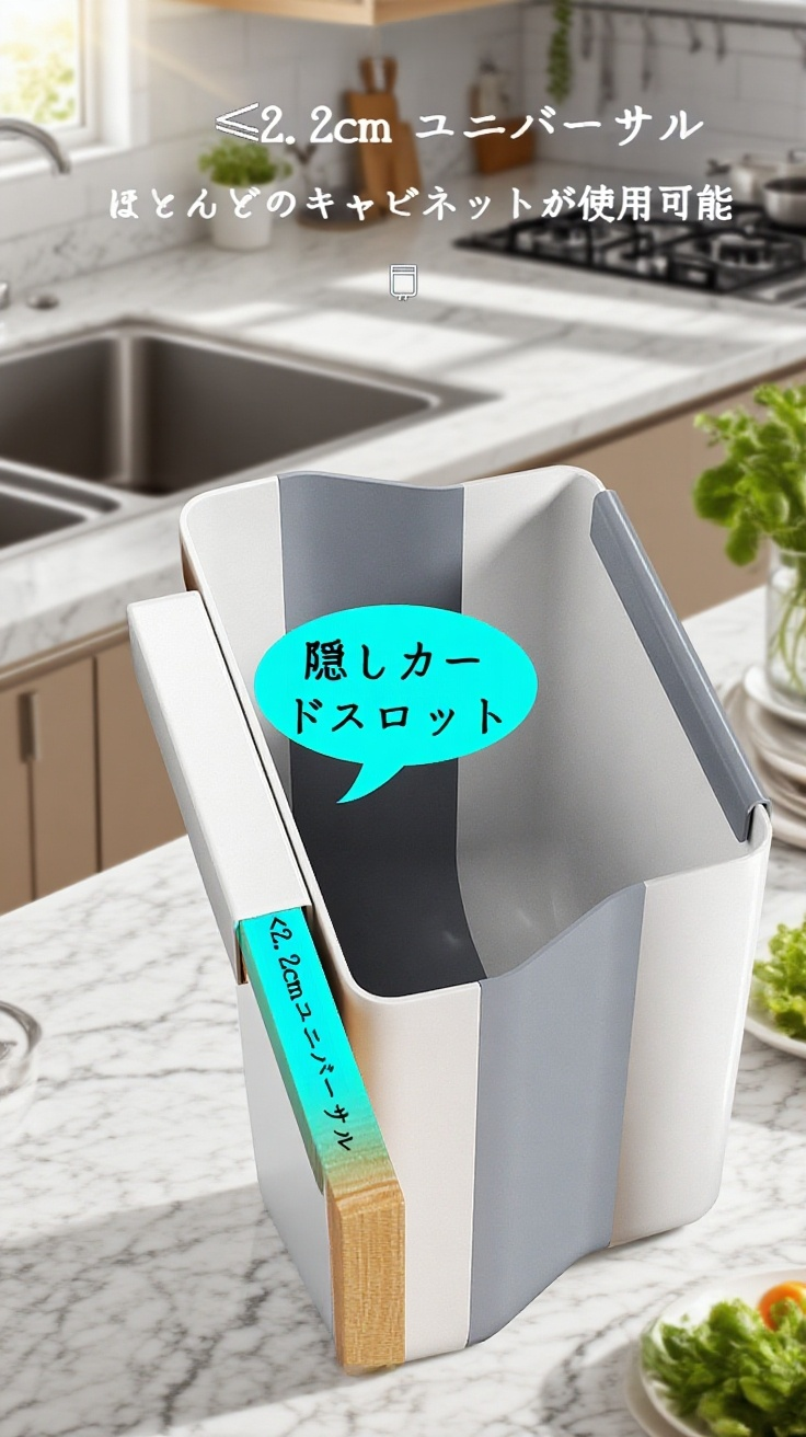 簡単に取り付け可能な壁掛けゴミ箱の取り付け方法