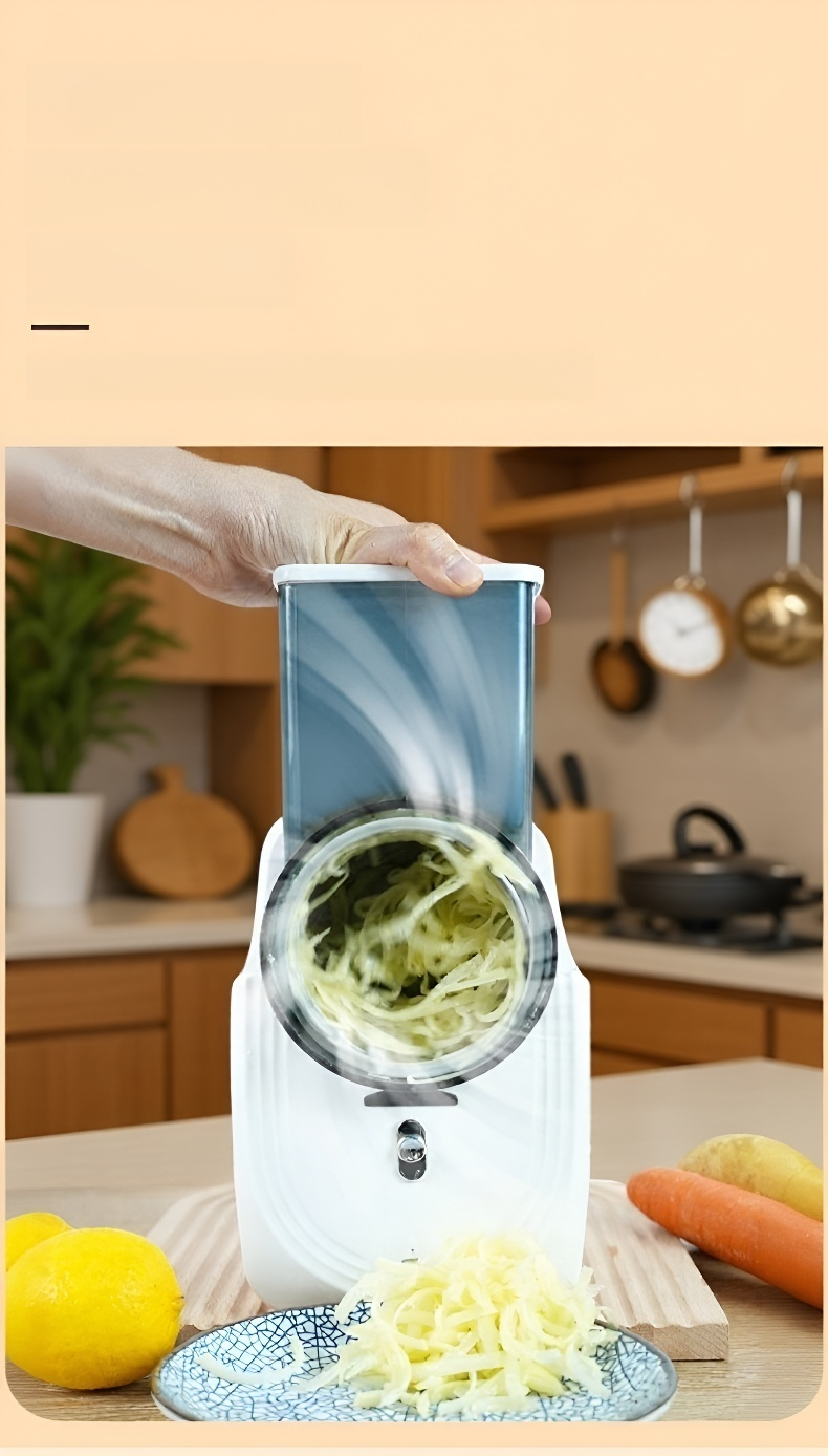 آلة تقطيع الخضار الكهربائية مع خضار طازجة