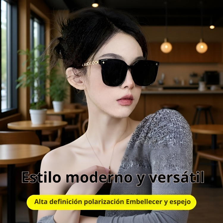 Gafas de sol elegantes con efecto adelgazante y protección UV