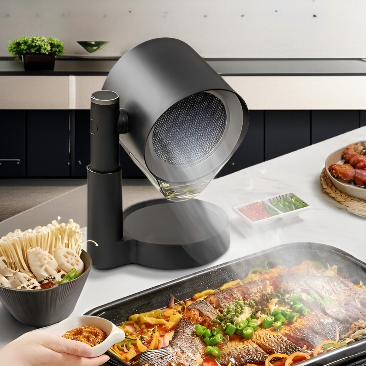 Extracteur de fumée portable de table, purificateur de fumée domestique, moteur sans balais 24V