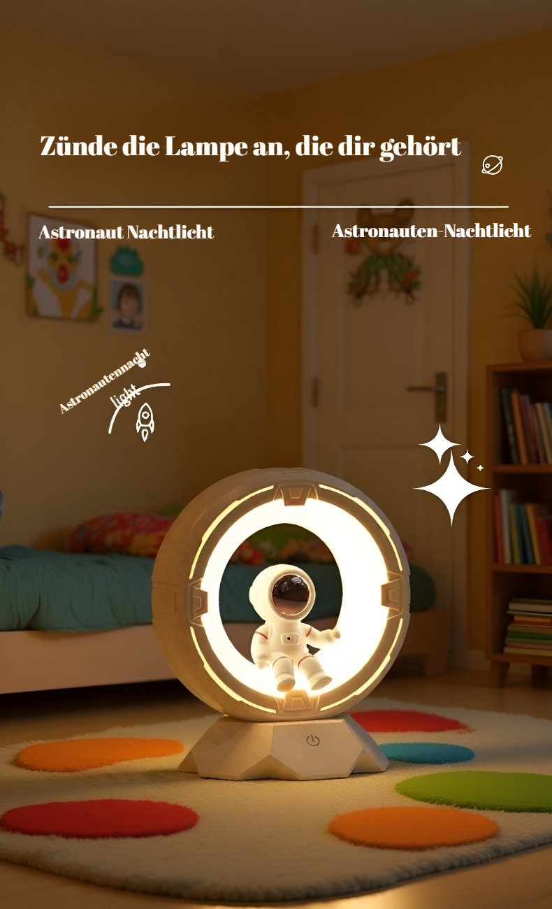 Aufladbares Cartoon Nachtlicht in Astronautenform