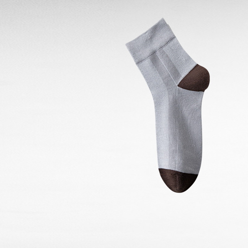 メンズソックス 新作春夏 カラーブロック 吸湿防臭 綿製ミドル丈