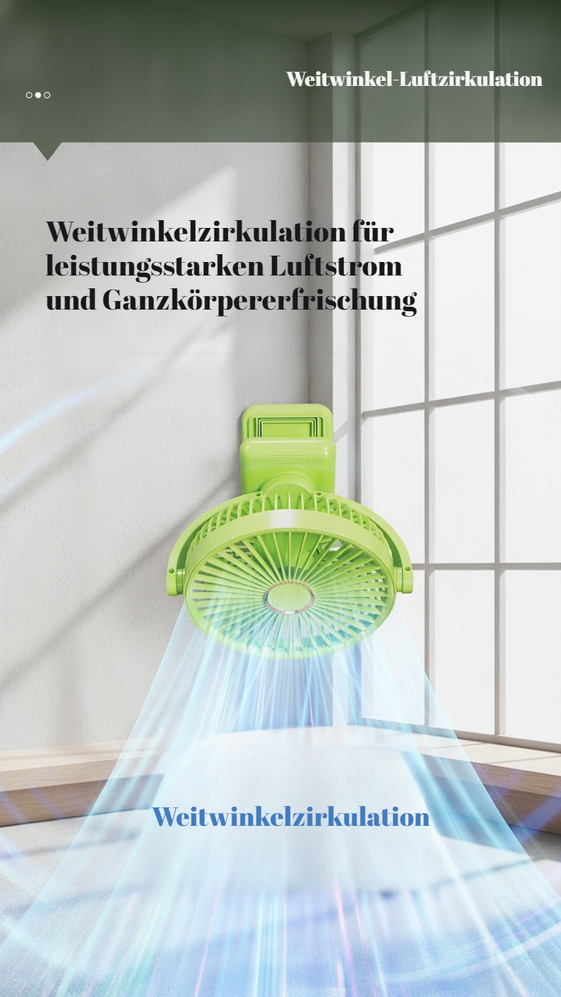 Tragbarer Ventilator mit leisem Betrieb
