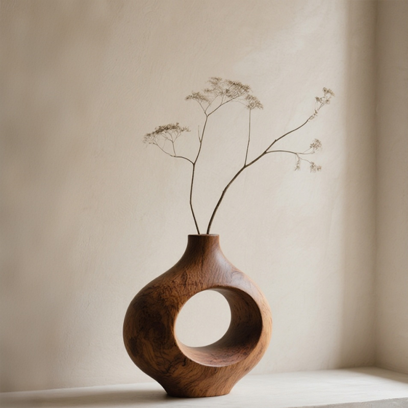 木工花瓶インテリア