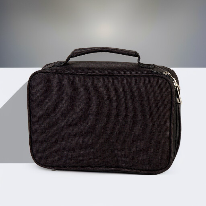 Neatly arranged art tools in a multifunction pencil case