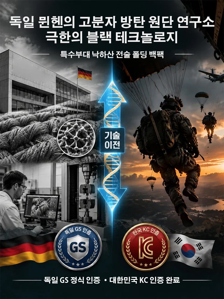 독일산 접이식 휴대용 방수 아웃도어 여행·등산 배낭